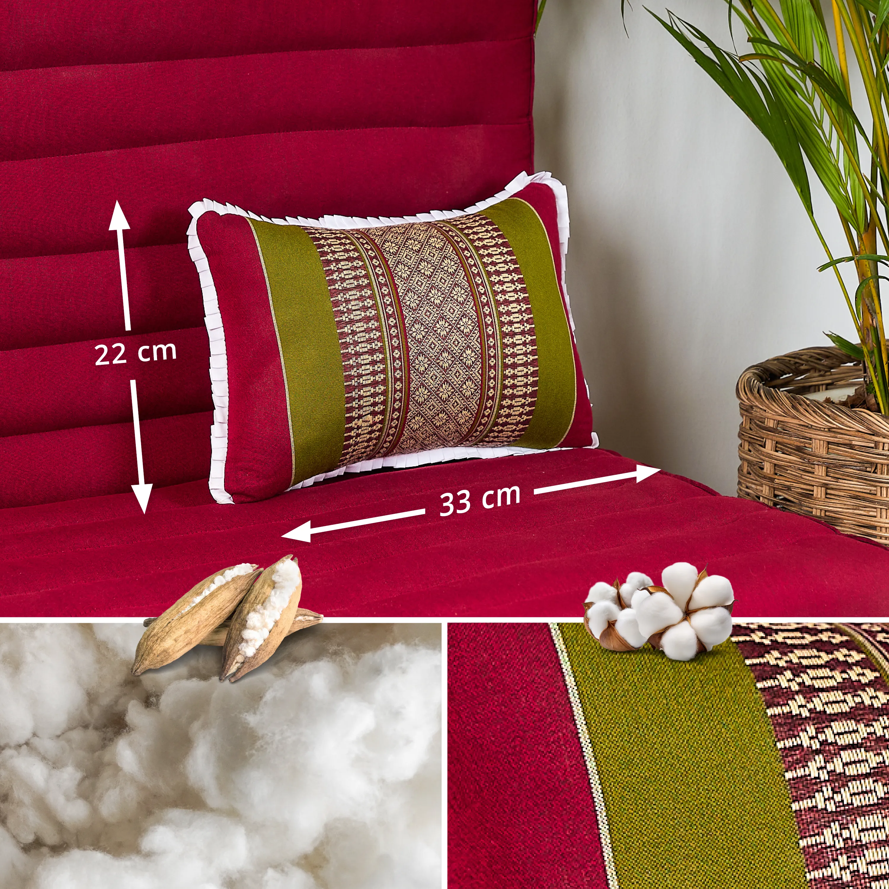 Cuscino decorativo in kapok
