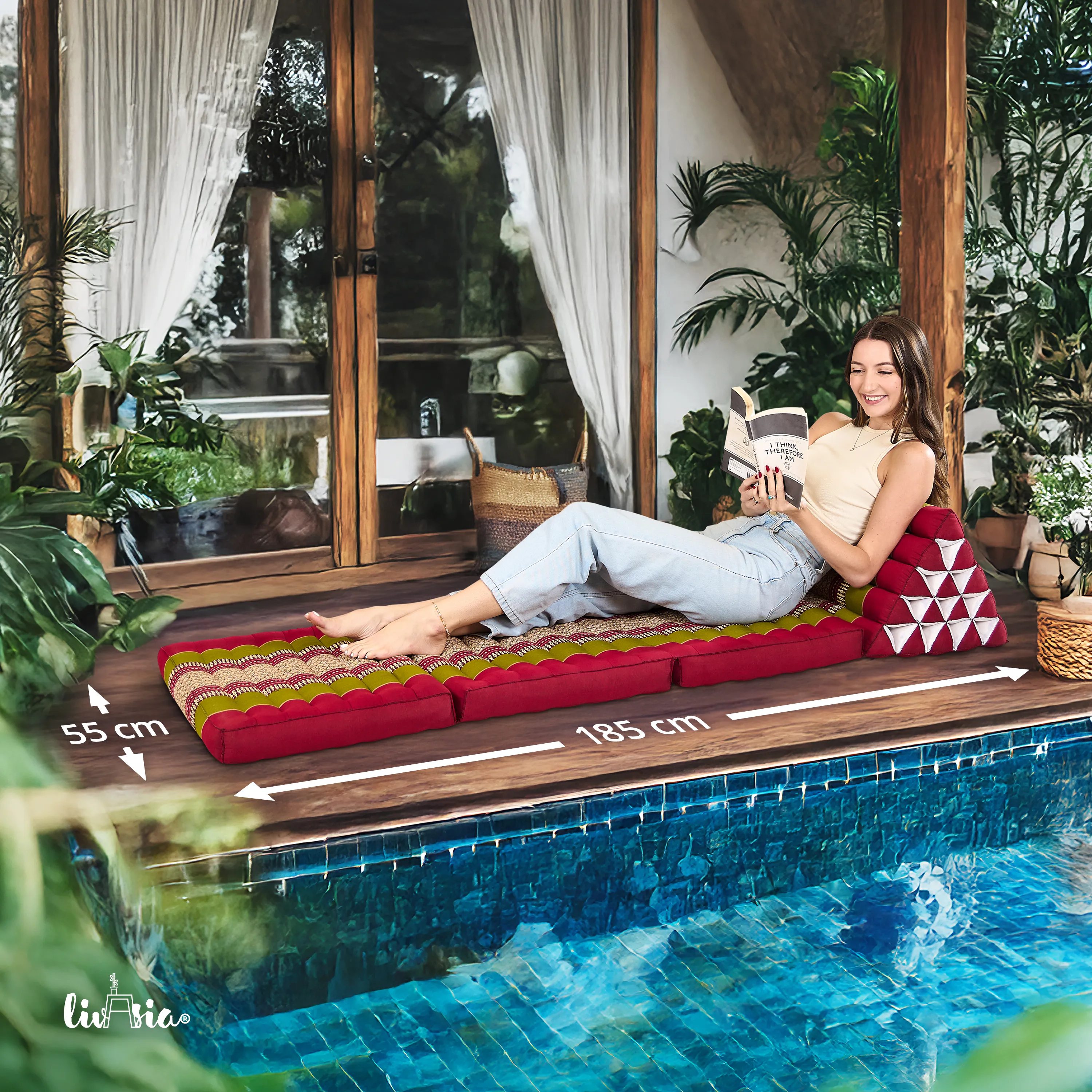 Cuscino thai in kapok altezza XXL