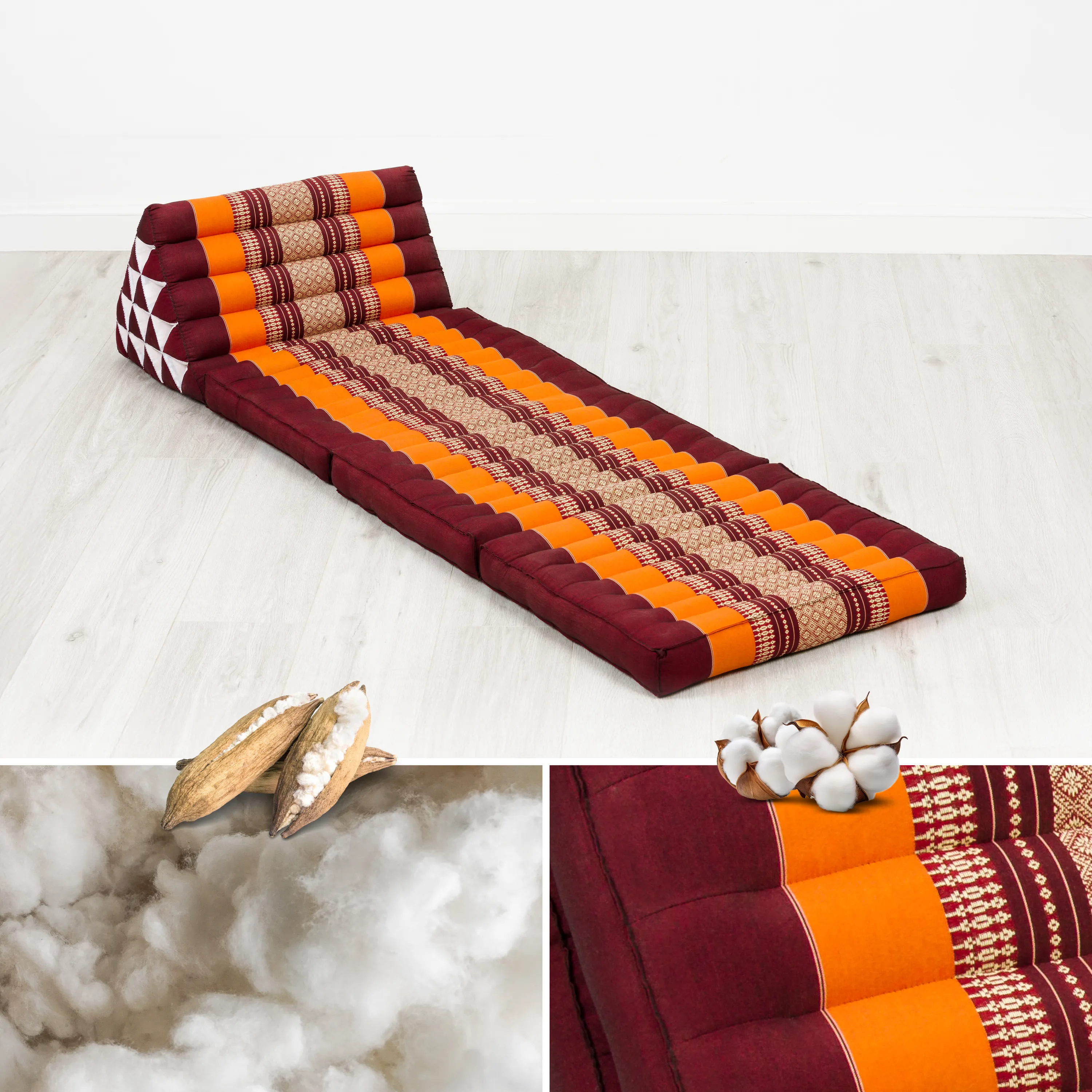 Cuscino thai in kapok altezza XXL