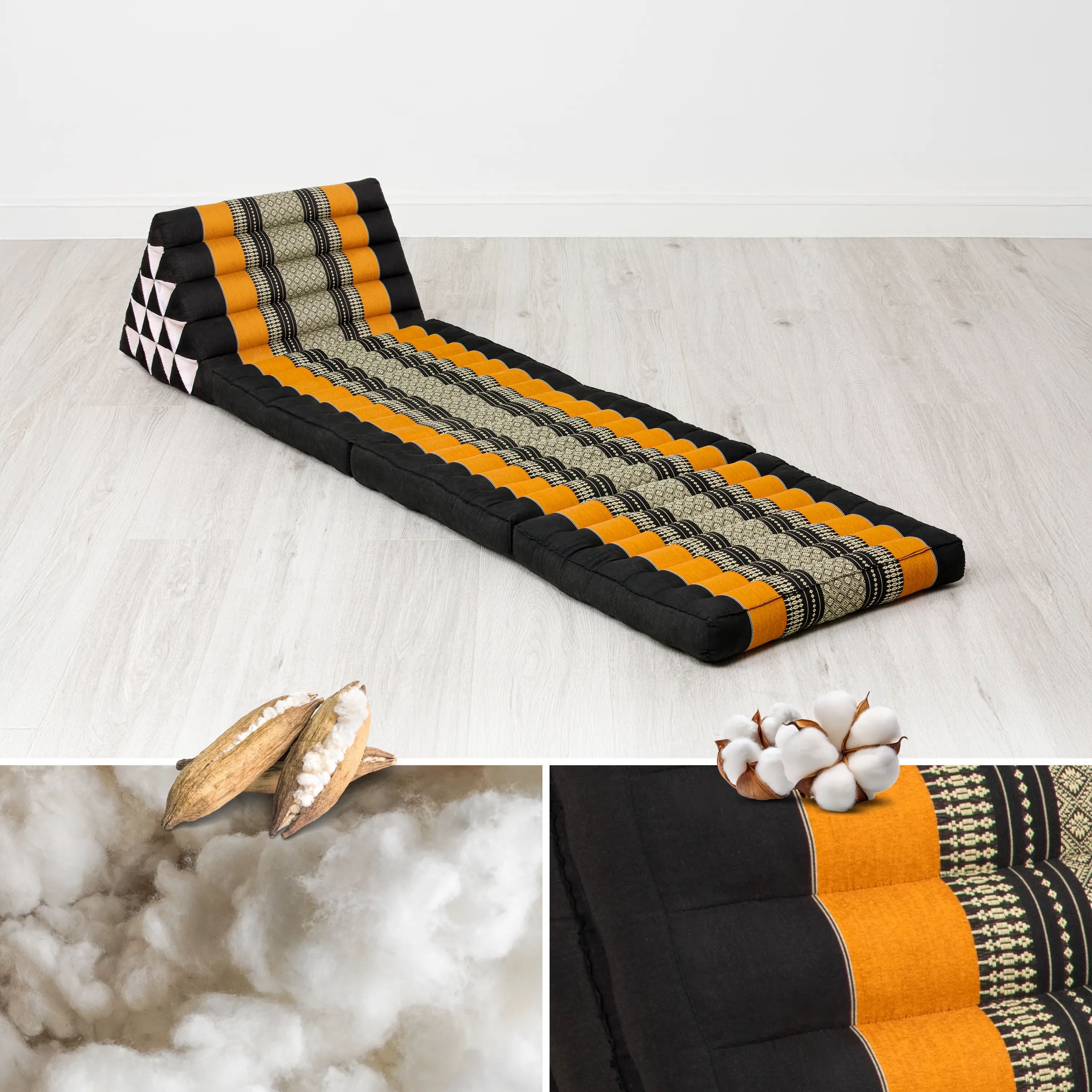 Cuscino thai in kapok altezza XXL