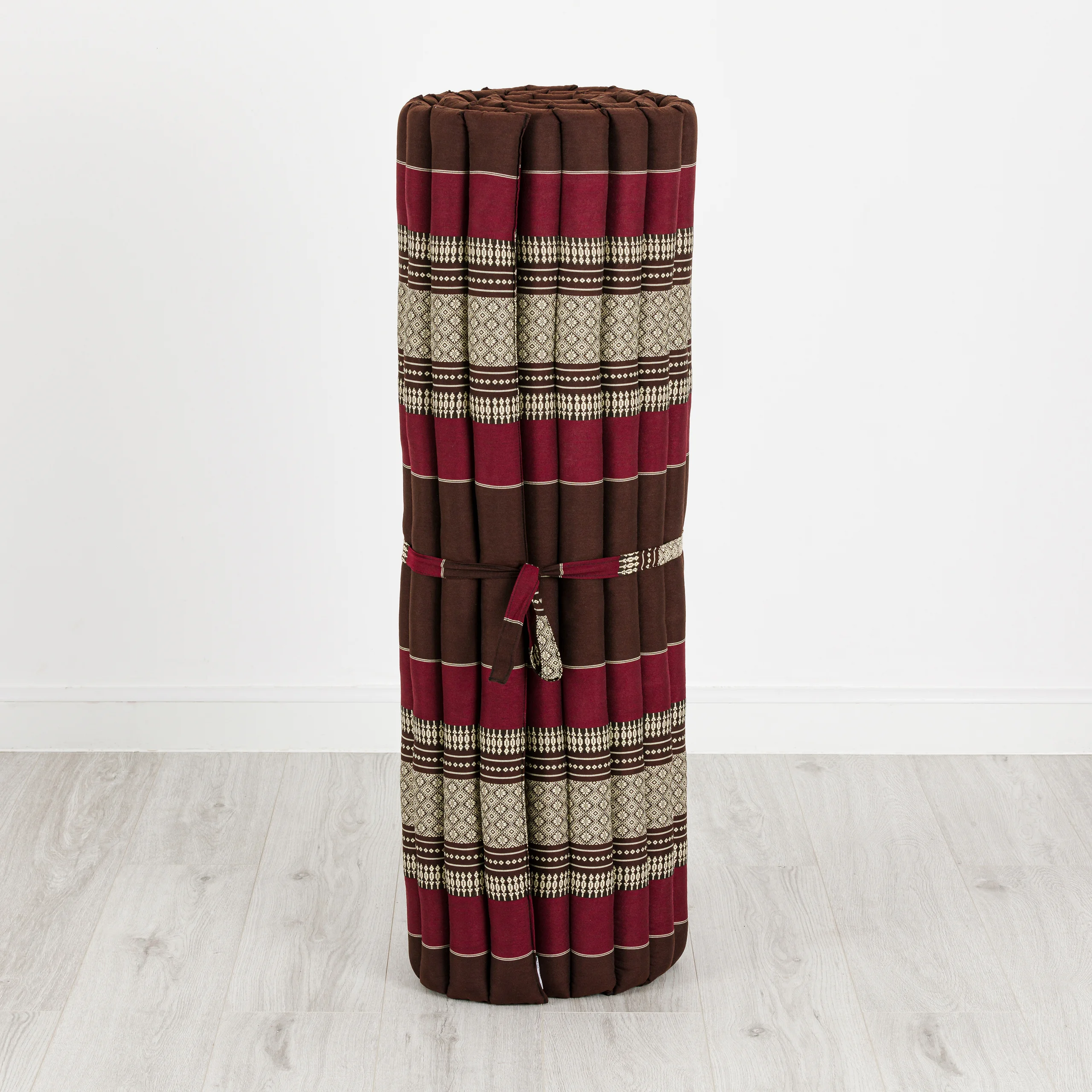 Materasso Avvolgibile In Kapok Livasia 195x75x4,5 Cm - Tappetino Yoga Thailandese, Sdraio, Letto Per Ospiti, Naturale E Fatto A Mano